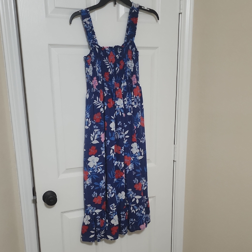 Draper James Navy and Scarlet Floral Dress